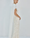 SOLINA MAXI DRESS IN IVORY LACE - De La Vali