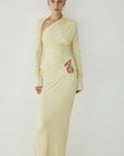 JADE MAXI DRESS IN BUTTERCREAM SPANDEX