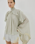 ALITHA TOP IN STONE BEIGE AND SOFT YELLOW