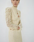 VITALIS TOP IN SOFT YELLOW LACE