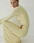 JADE MAXI DRESS IN BUTTERCREAM SPANDEX - De La Vali