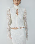 VITALIS TOP IN IVORY LACE - De La Vali