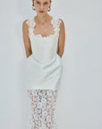HECATE MAXI DRESS IN IVORY TWILL - De La Vali