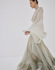 WILLOW MAXI DRESS IN STONE BEIGE AND SOFT YELLOW