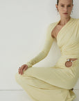 JADE MAXI DRESS IN BUTTERCREAM SPANDEX
