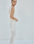 EMERALD MAXI DRESS IN IVORY LACE