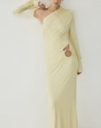 JADE MAXI DRESS IN BUTTERCREAM SPANDEX