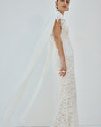 SOLINA MAXI DRESS IN IVORY LACE