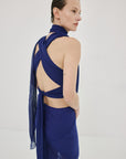 ISOLDE TOP IN DEEP BLUE