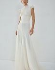 ZEPHYRA MAXI DRESS IN IVORY FINE LACE