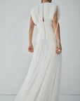 NYMERA MAXI DRESS IN IVORY TULLE - De La Vali