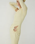 JADE MAXI DRESS IN BUTTERCREAM SPANDEX - De La Vali