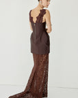 HECATE MAXI DRESS IN PLUM TWILL