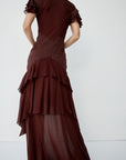 ALCINA MAXI DRESS IN PLUM - De La Vali