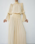 SANATIO MAXI DRESS IN SOFT YELLOW - De La Vali