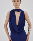 ISOLDE TOP IN DEEP BLUE