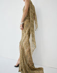 ORYX MAXI SKIRT IN SERPIENTE YELLOW