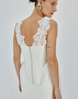 MORTA MINI DRESS IN IVORY TWILL - De La Vali