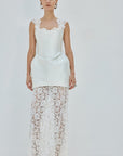 HECATE MAXI DRESS IN IVORY TWILL - De La Vali