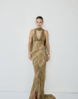ORYX MAXI SKIRT IN SERPIENTE YELLOW
