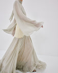 WILLOW MAXI DRESS IN STONE BEIGE AND SOFT YELLOW - De La Vali