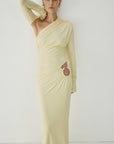 JADE MAXI DRESS IN BUTTERCREAM SPANDEX