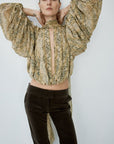 SOLANA TOP IN SERPIENTE YELLOW CHIFFON