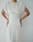 NYMERA MAXI DRESS IN IVORY TULLE - De La Vali