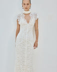 SOLINA MAXI DRESS IN IVORY LACE