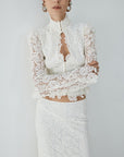 VITALIS TOP IN IVORY LACE
