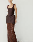 HECATE MAXI DRESS IN PLUM TWILL