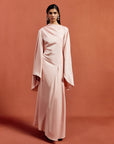 HAUSOS MAXI DRESS IN BABY PINK SATIN CREPE