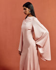 HAUSOS MAXI DRESS IN BABY PINK SATIN CREPE