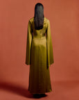 HAUSOS MAXI DRESS IN FENNEL SATIN CREPE