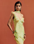 HEMERA MAXI DRESS IN PRIMAVERA - YELLOW SILK CHIFFON