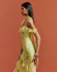 HEMERA MAXI DRESS IN PRIMAVERA - YELLOW SILK CHIFFON