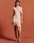 HEMERA MINI DRESS IN BABY PINK SILK CHIFFON