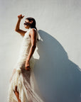 AUSTERE MAXI DRESS IN IVORY LACE - De La Vali
