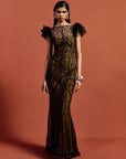 NEPHELE MAXI DRESS IN BLACK LACE