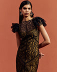 NEPHELE MAXI DRESS IN BLACK LACE