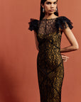 NEPHELE MAXI DRESS IN BLACK LACE