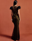NEPHELE MAXI DRESS IN BLACK LACE