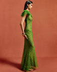 NEPHELE MAXI DRESS IN SPRING GREEN LACE