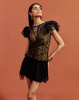 NEPHELE MINI DRESS IN BLACK LACE
