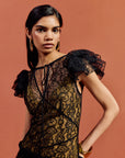 NEPHELE MINI DRESS IN BLACK LACE