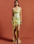 PERENNA MIDI DRESS IN PRIMAVERA - YELLOW SILK CHIFFON