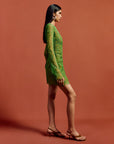 SITHON MINI DRESS IN SPRING GREEN LACE