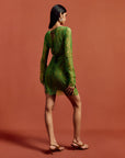 SITHON MINI DRESS IN SPRING GREEN LACE