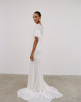 VENITA MAXI DRESS IN IVORY GEORGETTE - De La Vali