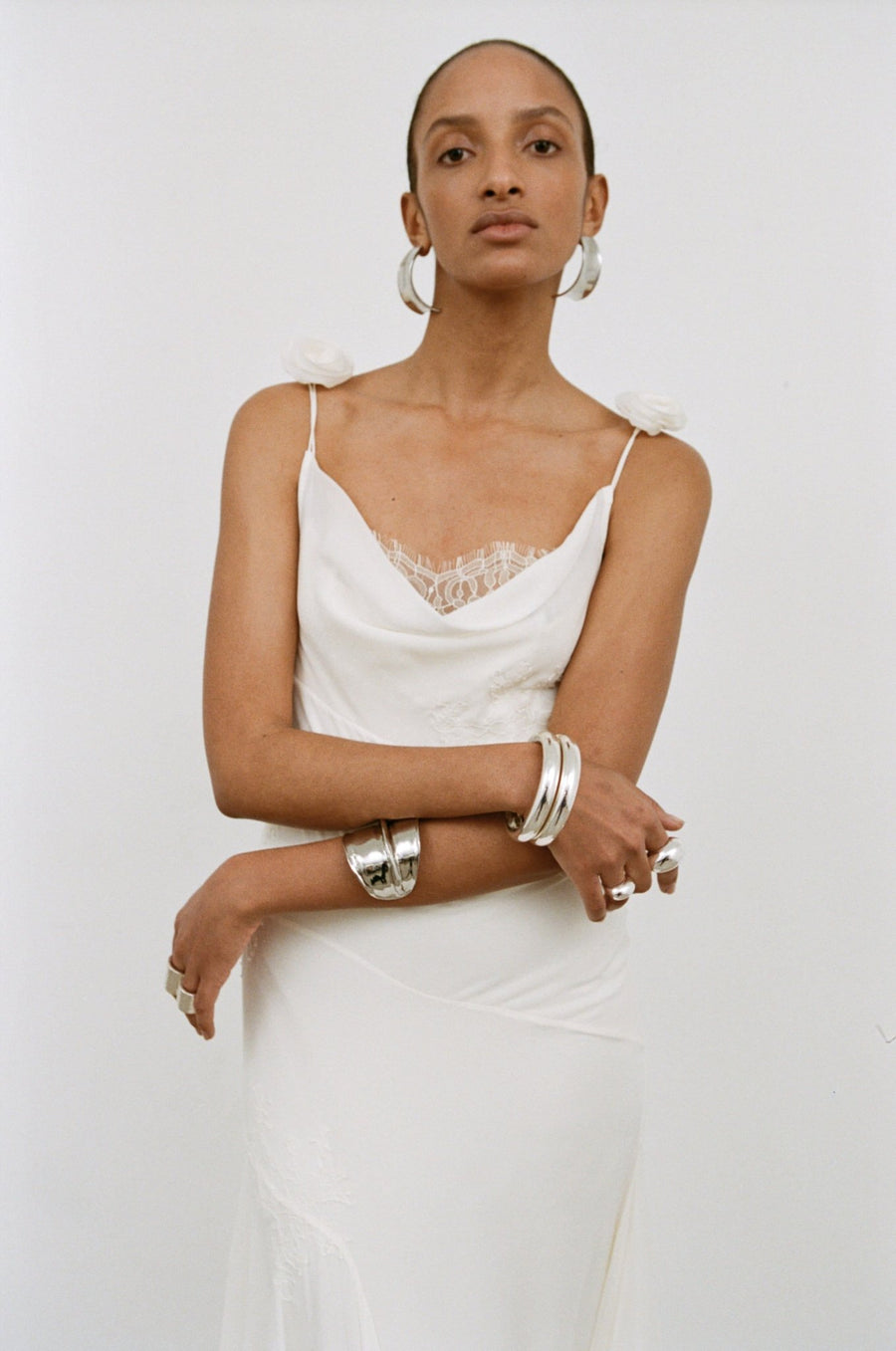 Dia Maxi Dress in Ivory Chiffon